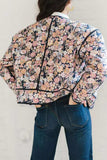 Floral Button Up Long Sleeve Winter Coat - Trendsi - Flyclothing LLC