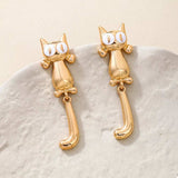Alloy Cat Earrings - Trendsi - Flyclothing LLC