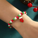 5 Piece Christmas Synthetic Pearl Bracelet - Trendsi - Flyclothing LLC