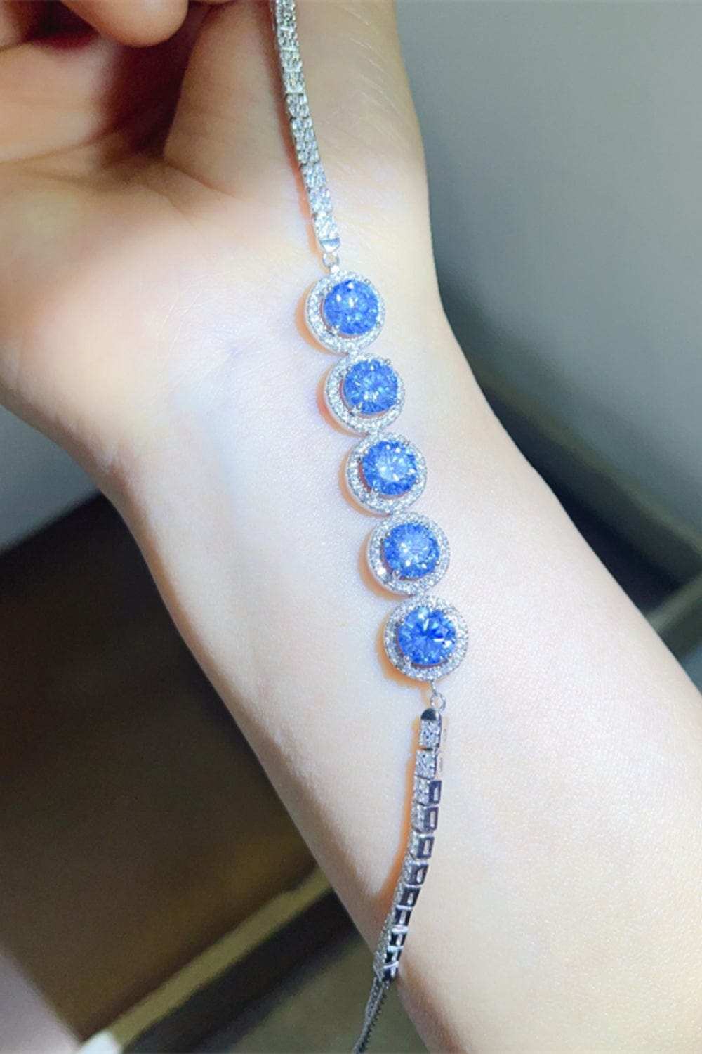 5 Carat Moissanite 925 Sterling Silver Bracelet - Trendsi - Flyclothing LLC