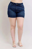 Judy Blue Full Size High Waist Back Flap Pocket Denim Shorts Plus Size - Trendsi - Flyclothing LLC