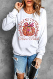 Graphic Round Neck Long Sleeve Sweatshirt - Trendsi - Flyclothing LLC