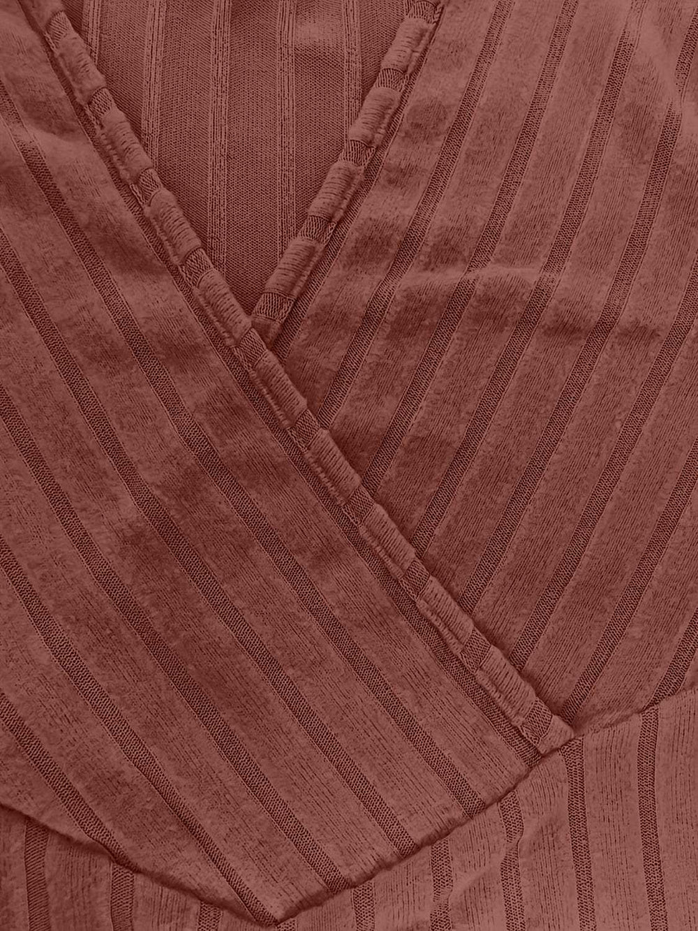 Ribbed Surplice Long Sleeve T-Shirt - Trendsi - Flyclothing LLC