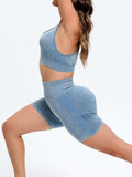 Scoop Neck Wide Strap Top and Shorts Active Set - Trendsi - Flyclothing LLC