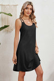Eyelet Scoop Neck Double Strap Dress - Trendsi - Flyclothing LLC