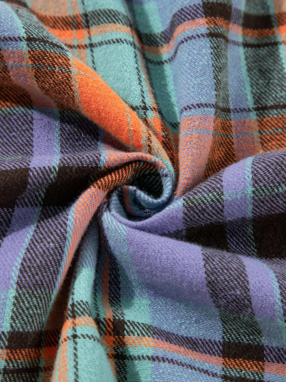 Plaid Button Up Long Sleeve Shirt - Trendsi - Flyclothing LLC