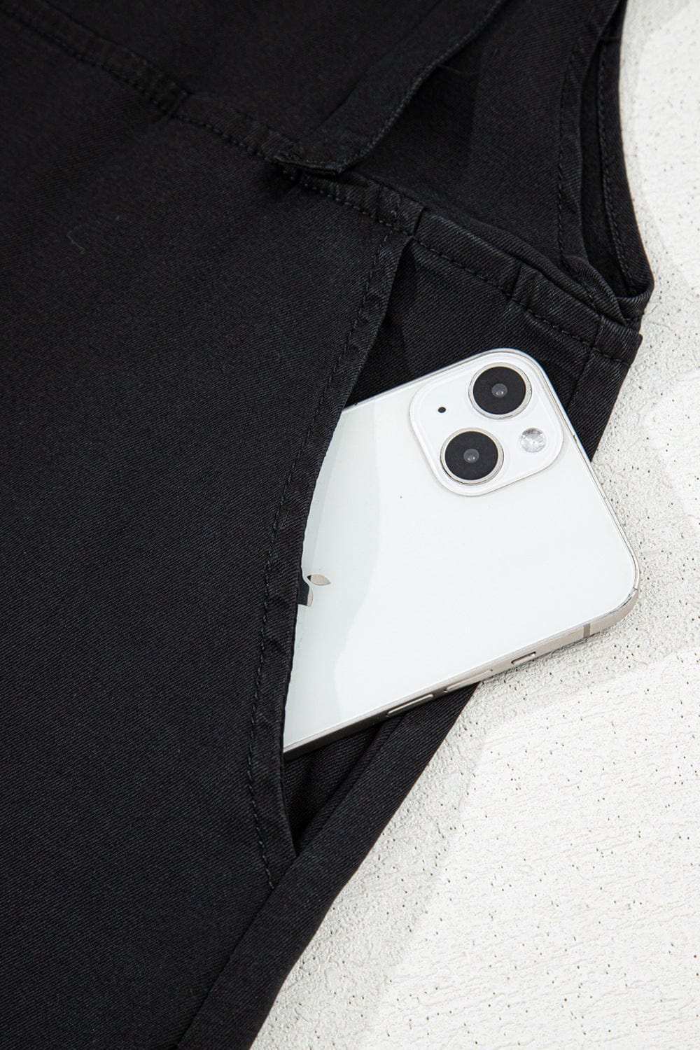 Square Neck Denim Overalls with Pockets - Trendsi - Flyclothing LLC