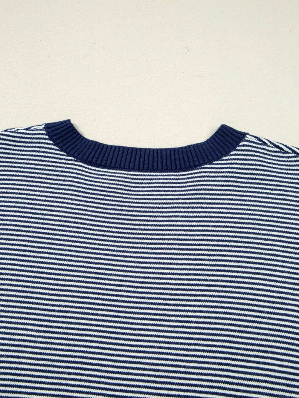 Stripe Dolman Oversize Tunic Sweater - Trendsi - Flyclothing LLC