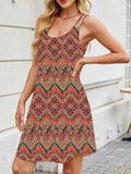 Printed Scoop Neck Cami Dress - Trendsi - Flyclothing LLC