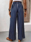 Striped Wide Leg Pants - Trendsi - Flyclothing LLC