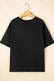 Loose Half Sleeve Hi Low Hem T Shirt - Trendsi - Flyclothing LLC