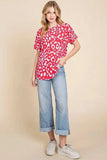 BOMBOM Animal Print Stretchy T-Shirt - Trendsi - Flyclothing LLC