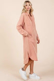 Mittoshop Button Down Long Sleeve Shirt Dress - Trendsi - Flyclothing LLC