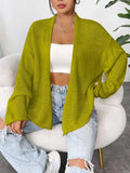 Open Front Dropped Shoulder Cardigan - Trendsi - Flyclothing LLC