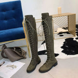 Lace-Up Over-the-Knee Boots - Trendsi - Flyclothing LLC