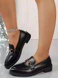 Point Toe Block Heels Loafers - Trendsi - Flyclothing LLC