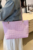 Polyester Texture Chain Tote bag - Trendsi - Flyclothing LLC