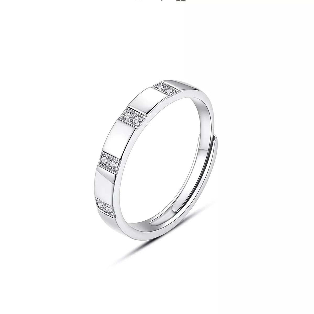 925 Sterling Silver Zircon Minimalist Ring - Trendsi - Flyclothing LLC