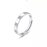 925 Sterling Silver Zircon Minimalist Ring - Trendsi - Flyclothing LLC