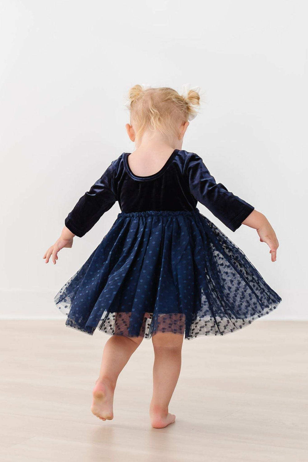Light Navy Velvet Tutu Dress - Mila & Rose ® - Flyclothing LLC