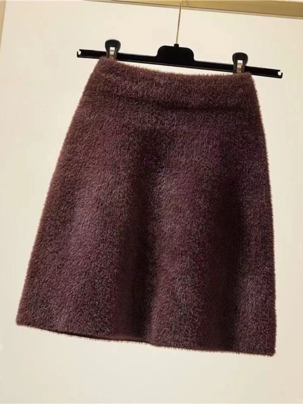 Plush Knit Mini Skirt - Trendsi - Flyclothing LLC