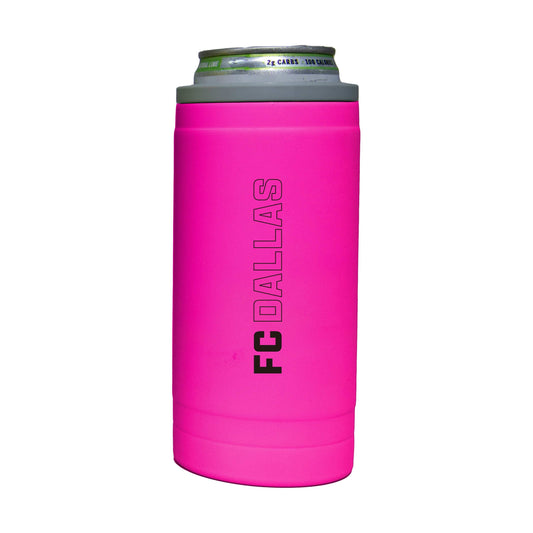FC Dallas 12oz Electric Stacked Soft Touch Slim Coolie - Logo Brands - Flyclothing LLC