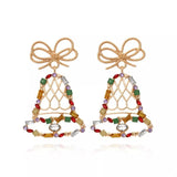 18K Gold-Plated Christmas Bell Dangle Earrings - Trendsi - Flyclothing LLC