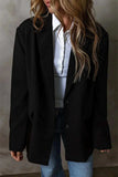 Button Up Long Sleeve Blazer - Trendsi - Flyclothing LLC