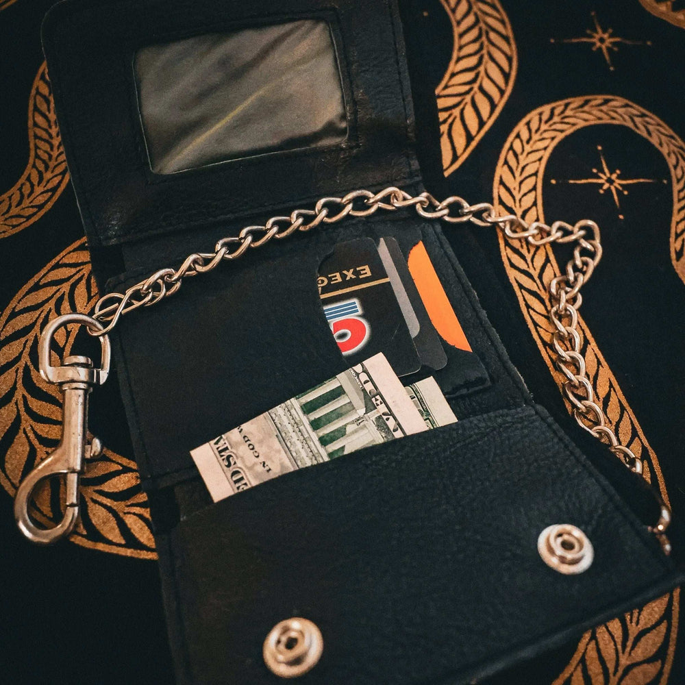 Stylish Black Biker Chain Wallet - Unik Just for Bikers - Flyclothing LLC