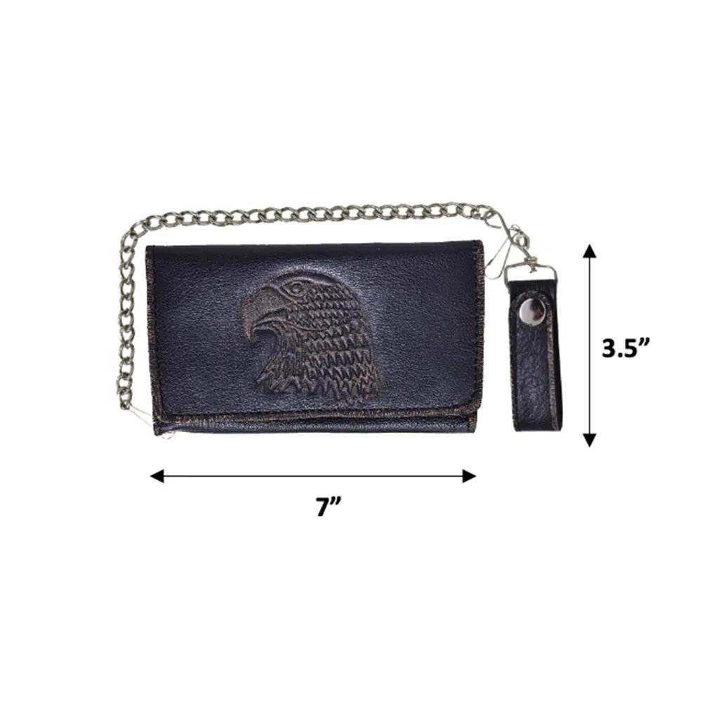 Brown Snap Closure Biker Wallet - Unik Just for Bikers - Flyclothing LLC