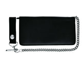 Black Bifold Leather Biker Wallet - Unik Just for Bikers - Flyclothing LLC