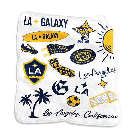 LA Galaxy Raschel Native Throw - Logo Brands - Flyclothing LLC