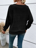 Full Size Round Neck Long Sleeve Top - Trendsi - Flyclothing LLC