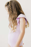 Lavender S/S Flutter Sleeve Leotard - Mila & Rose ® - Flyclothing LLC