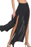 Zenana Woven Crinkle Gauze Long Skirts - Trendsi - Flyclothing LLC