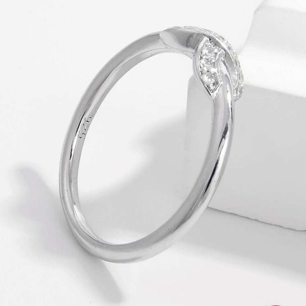 925 Sterling Silver Zircon Geometric Ring - Trendsi - Flyclothing LLC
