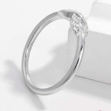 925 Sterling Silver Zircon Geometric Ring - Trendsi - Flyclothing LLC