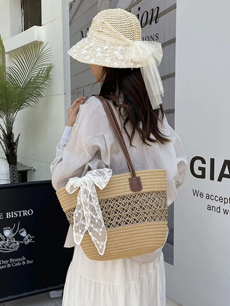 Woven Straw Shoulder Bag - Trendsi - Flyclothing LLC