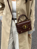 Quilted Pattern Top Handle Crossbody Bag - Trendsi - Flyclothing LLC