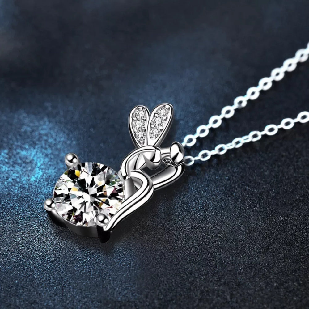 1 Carat Moissanite Pendant Necklace - Trendsi - Flyclothing LLC