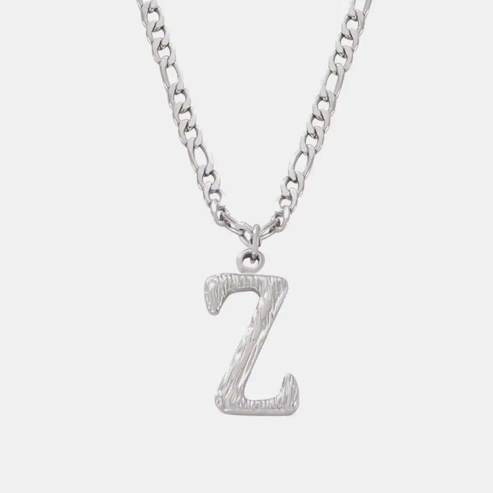 Titanium Steel Letter Pendant Necklace - Trendsi - Flyclothing LLC