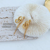 Titanium Steel Chain Shape Earrings - Trendsi - Flyclothing LLC