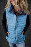 Pocketed Zip Up Vest Coat - Trendsi - Flyclothing LLC
