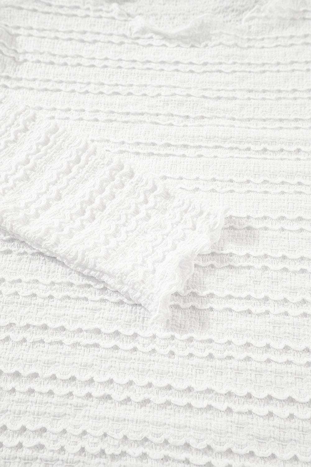 Long Sleeve Jacquard Slim Top - Trendsi - Flyclothing LLC