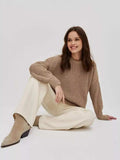 Round Neck Long Sleeve Sweater - Trendsi - Flyclothing LLC