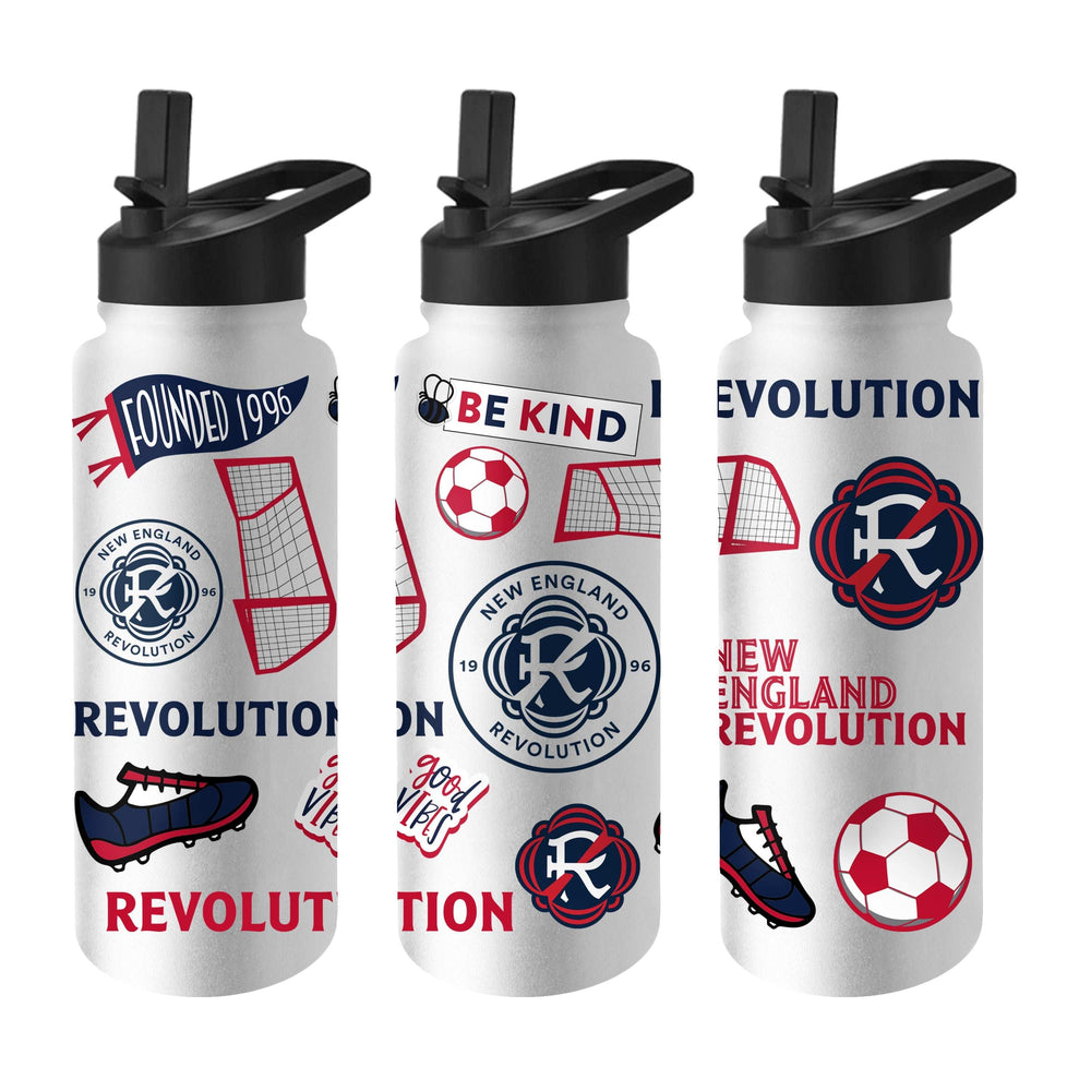 New England Revolution 34oz Native Quencher Bottle - Logo Brands - Flyclothing LLC