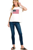 Zenana Full Size US Flag Round Neck Short Sleeve T-Shirt Plus Size - Trendsi - Flyclothing LLC