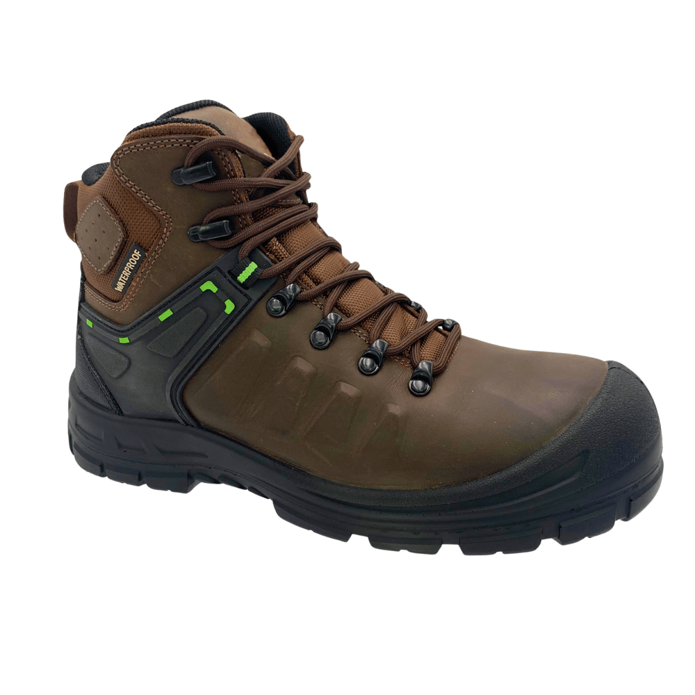 AdTec Men's 6" Brown waterproof composite safety toe leather work boot - AdTec - Flyclothing LLC