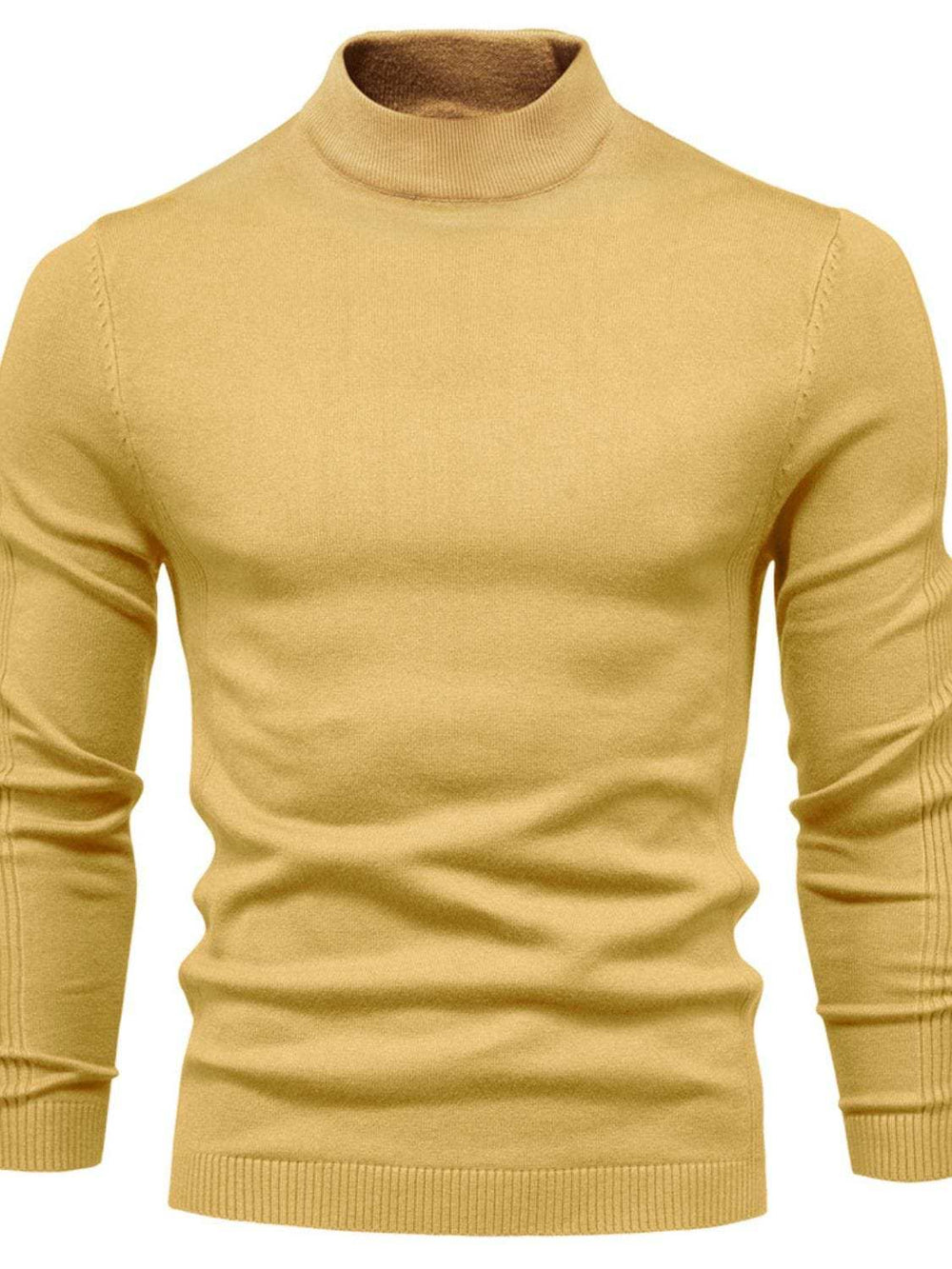 Men's Mock Neck Long Sleeve Sweater - Trendsi - Flyclothing LLC