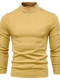 Men's Mock Neck Long Sleeve Sweater - Trendsi - Flyclothing LLC